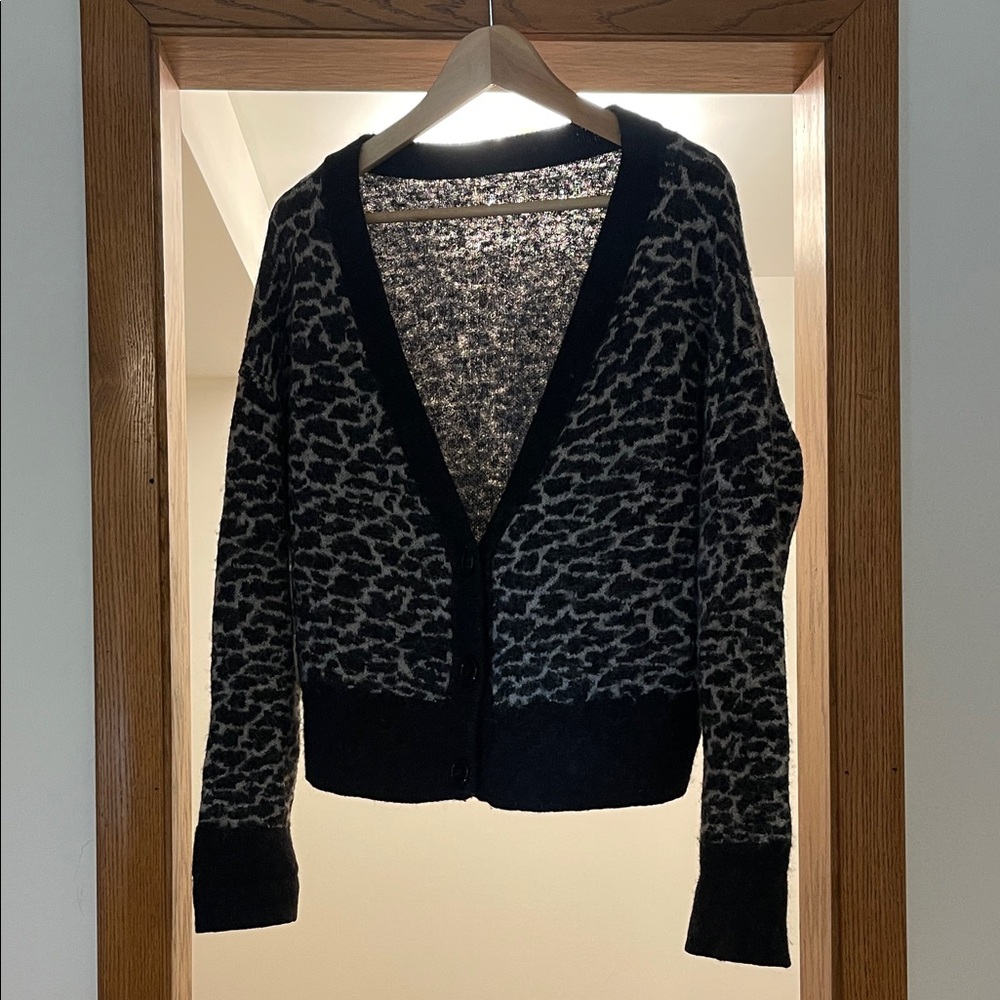 & Other Stories Black and Gray Patterned Cardigan